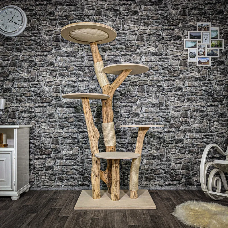 Naturkratzbaum 2373 Kratzbaum Natur Holz Design 174 cm hoch