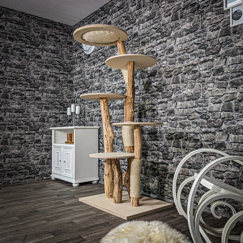 Naturkratzbaum 2373 Kratzbaum Natur Holz Design 174 cm hoch