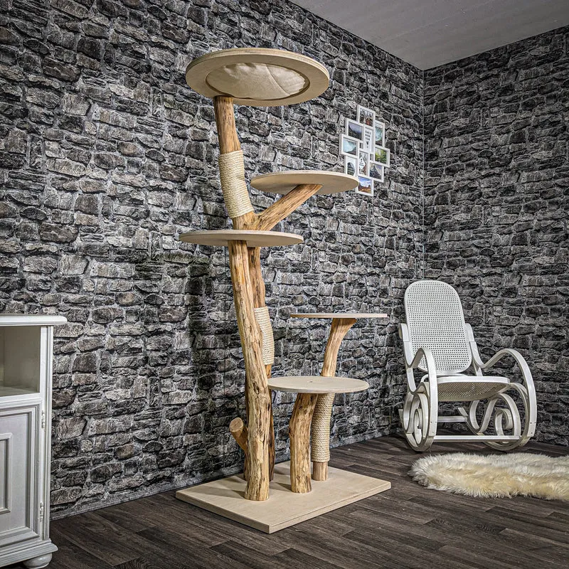 Naturkratzbaum 2373 Kratzbaum Natur Holz Design 174 cm hoch