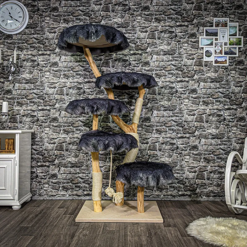 Naturkratzbaum 2229 Kratzbaum Natur Holz Design 170 cm hoch