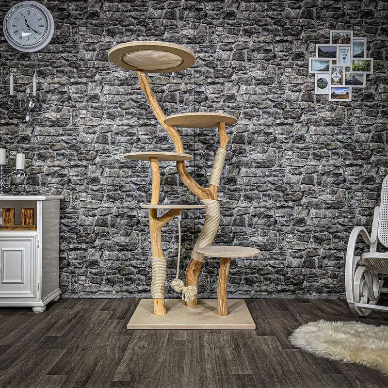 Naturkratzbaum 2229 Kratzbaum Natur Holz Design 170 cm hoch