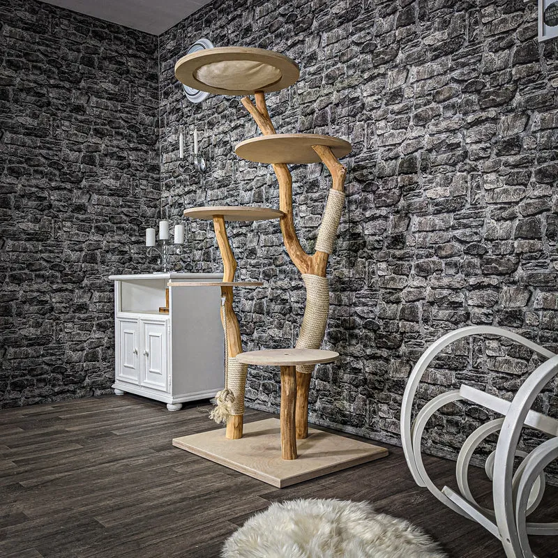 Naturkratzbaum 2229 Kratzbaum Natur Holz Design 170 cm hoch