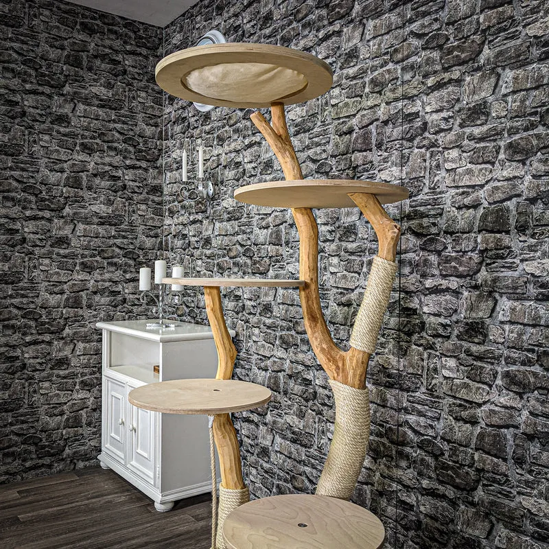 Naturkratzbaum 2229 Kratzbaum Natur Holz Design 170 cm hoch