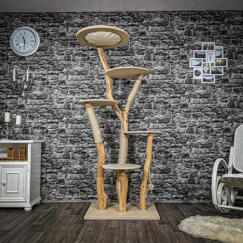 Naturkratzbaum 2230 Kratzbaum Natur Holz Design 190 cm hoch