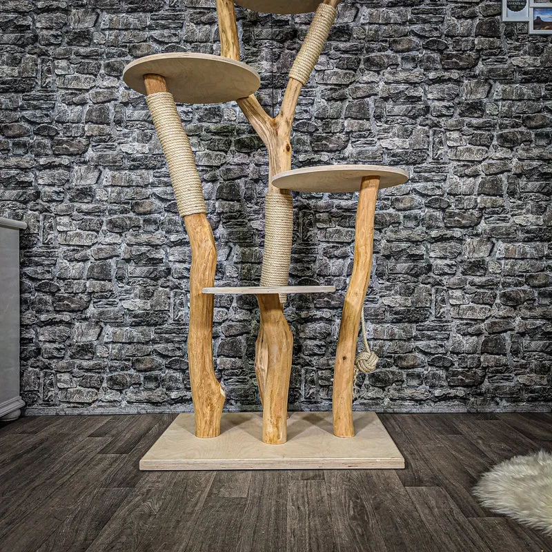 Naturkratzbaum 2230 Kratzbaum Natur Holz Design 190 cm hoch