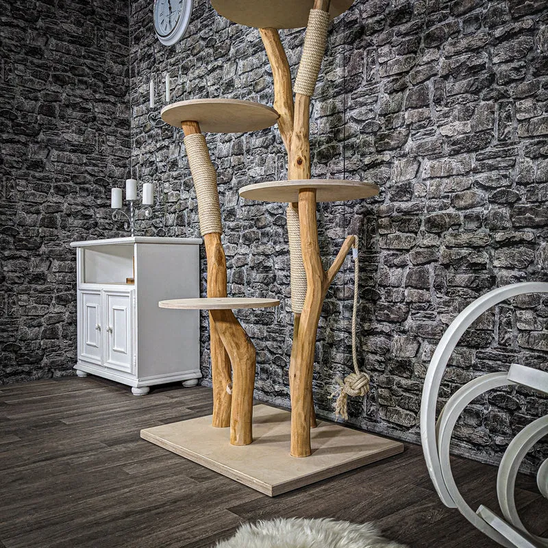 Naturkratzbaum 2230 Kratzbaum Natur Holz Design 190 cm hoch