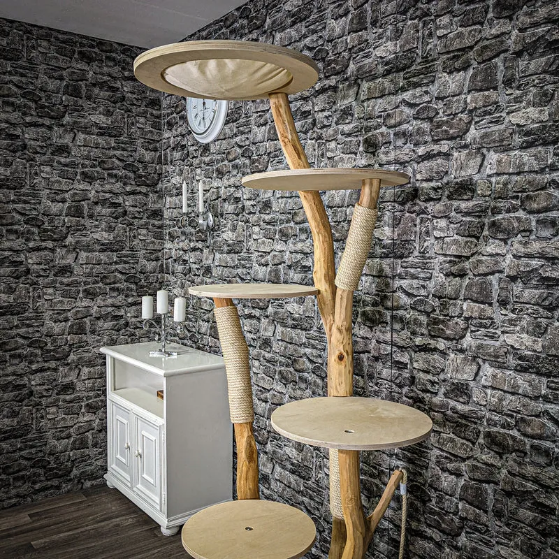 Naturkratzbaum 2230 Kratzbaum Natur Holz Design 190 cm hoch