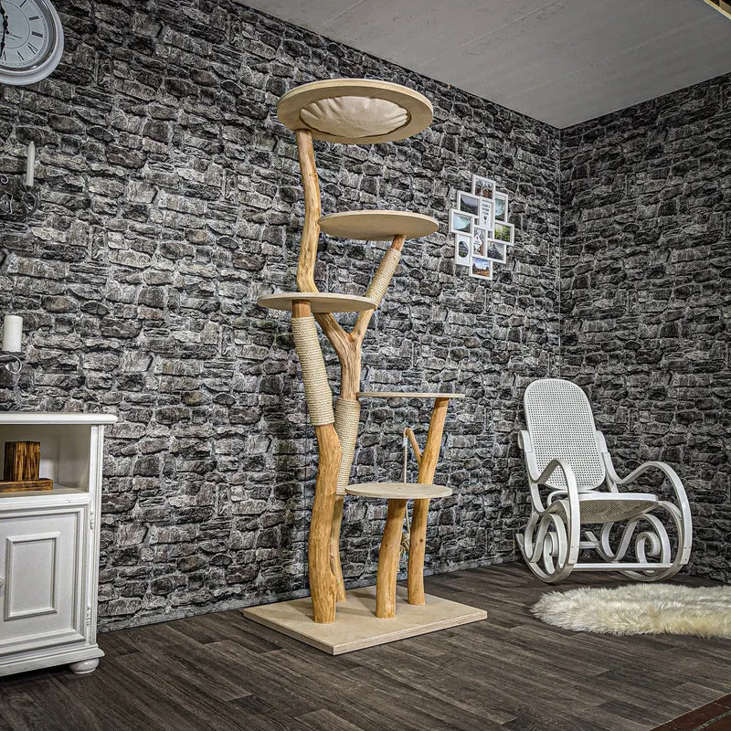 Naturkratzbaum 2230 Kratzbaum Natur Holz Design 190 cm hoch
