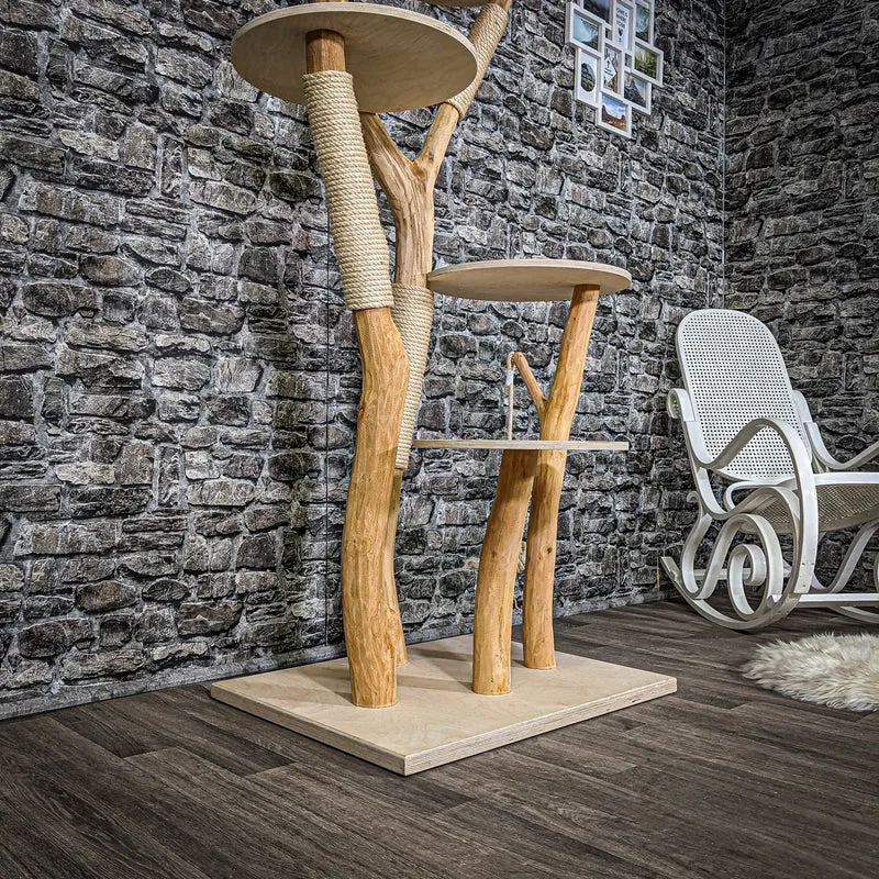 Naturkratzbaum 2230 Kratzbaum Natur Holz Design 190 cm hoch