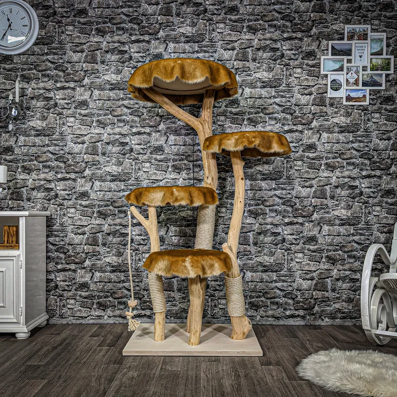 Naturkratzbaum 2231 Kratzbaum Natur Holz Design 160 cm hoch
