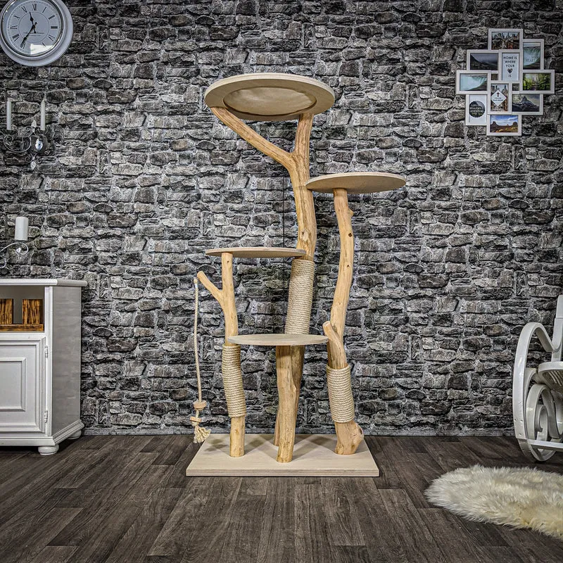 Naturkratzbaum 2231 Kratzbaum Natur Holz Design 160 cm hoch