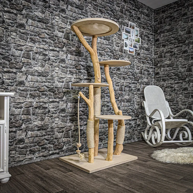 Naturkratzbaum 2231 Kratzbaum Natur Holz Design 160 cm hoch