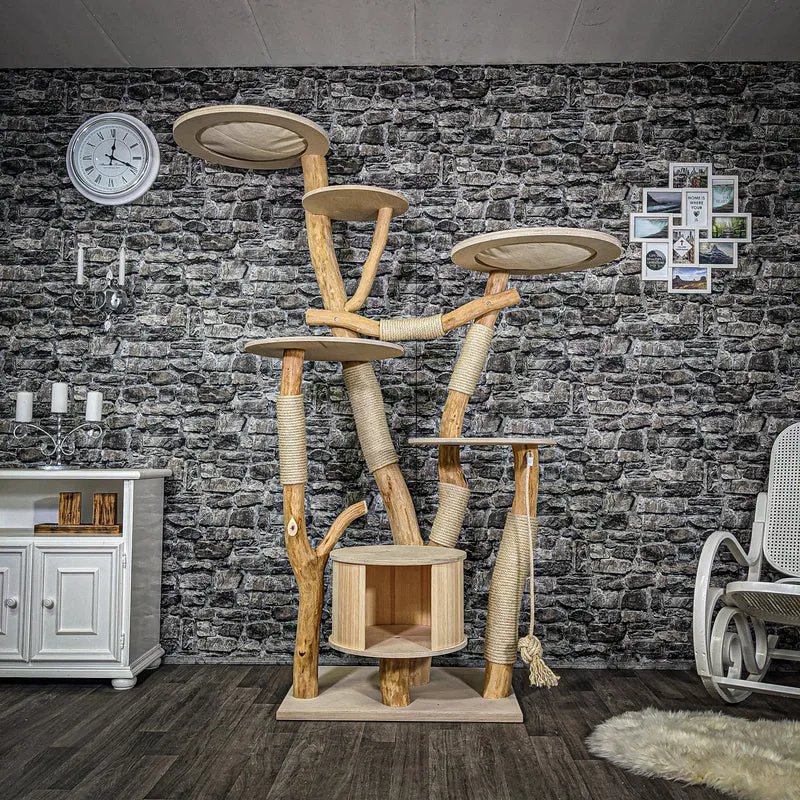 Naturkratzbaum 2232 Kratzbaum Natur Holz Design 205 cm hoch