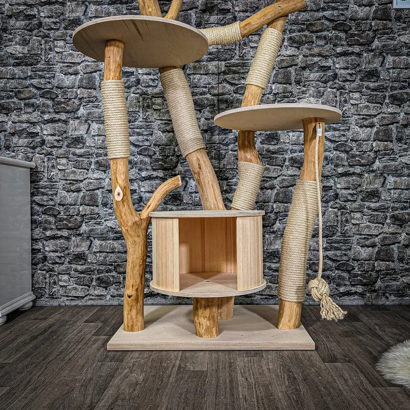 Naturkratzbaum 2232 Kratzbaum Natur Holz Design 205 cm hoch