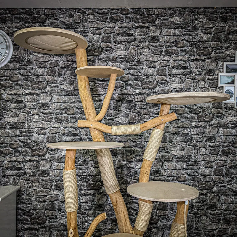 Naturkratzbaum 2232 Kratzbaum Natur Holz Design 205 cm hoch