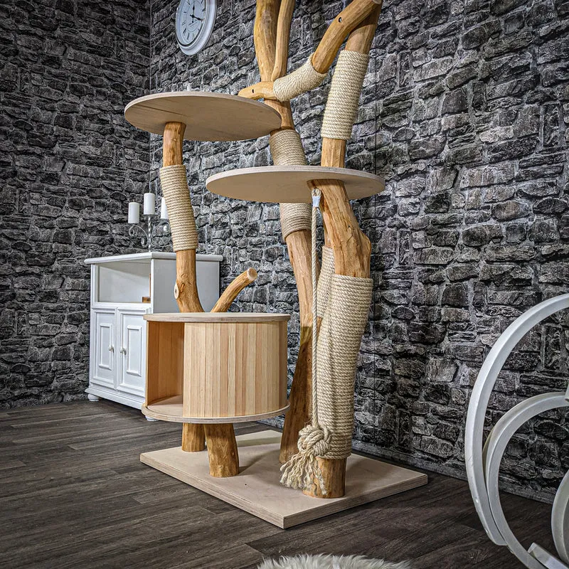 Naturkratzbaum 2232 Kratzbaum Natur Holz Design 205 cm hoch