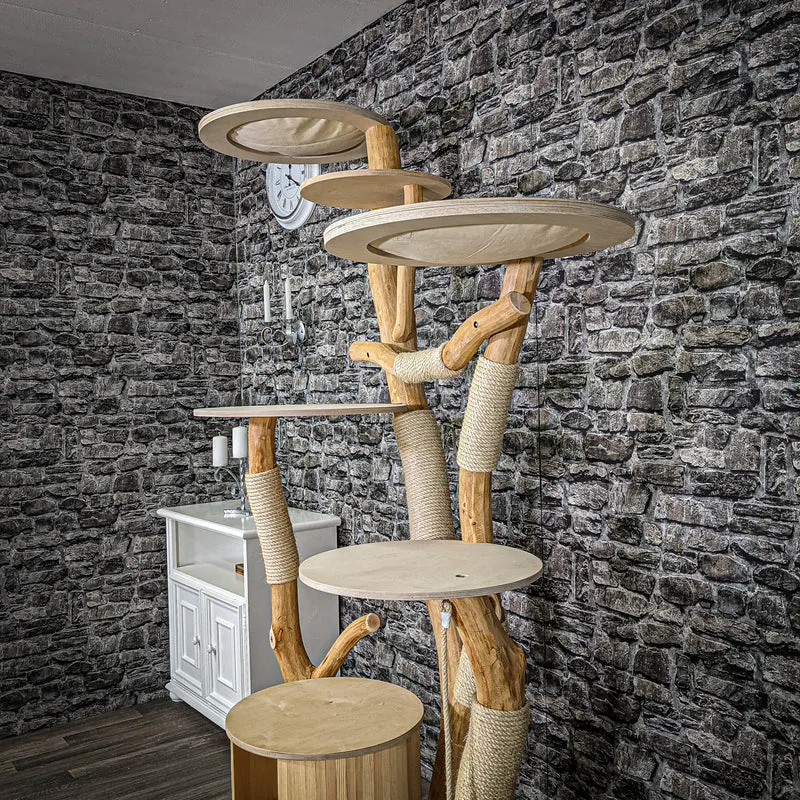 Naturkratzbaum 2232 Kratzbaum Natur Holz Design 205 cm hoch