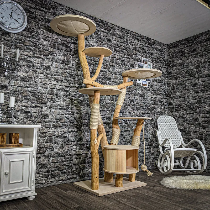 Naturkratzbaum 2232 Kratzbaum Natur Holz Design 205 cm hoch
