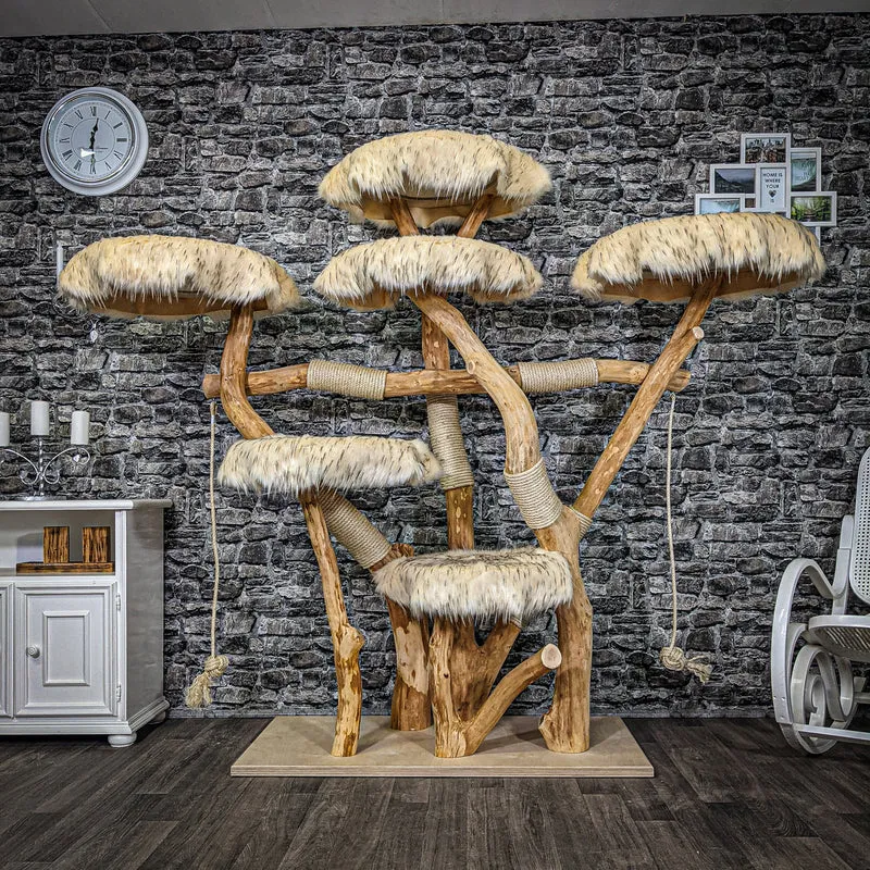 Naturkratzbaum 2233 Kratzbaum Natur Holz Design 185 cm hoch