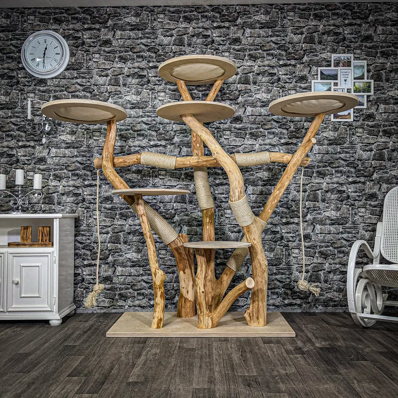 Naturkratzbaum 2233 Kratzbaum Natur Holz Design 185 cm hoch