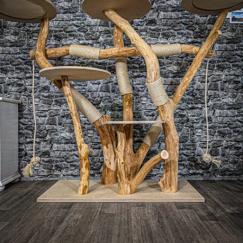 Naturkratzbaum 2233 Kratzbaum Natur Holz Design 185 cm hoch