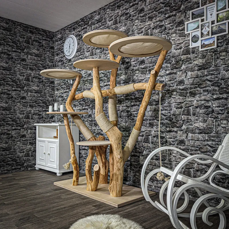 Naturkratzbaum 2233 Kratzbaum Natur Holz Design 185 cm hoch