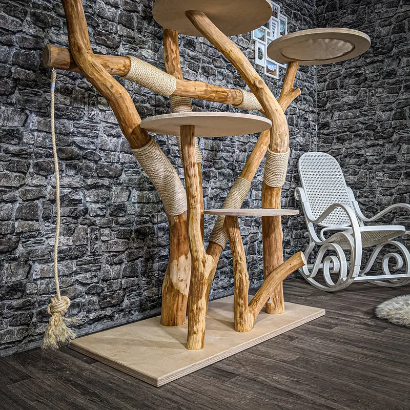 Naturkratzbaum 2233 Kratzbaum Natur Holz Design 185 cm hoch