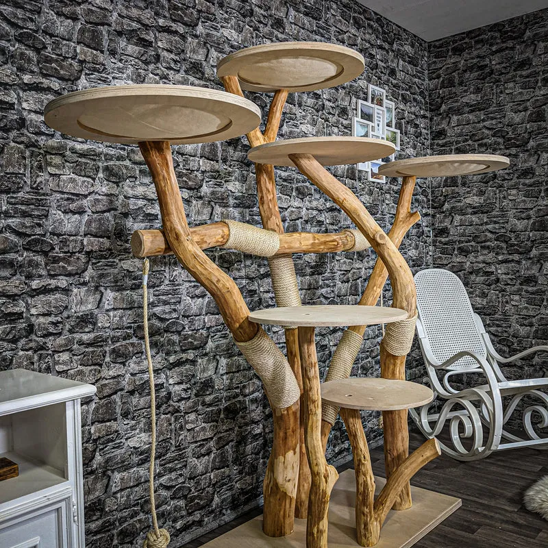 Naturkratzbaum 2233 Kratzbaum Natur Holz Design 185 cm hoch