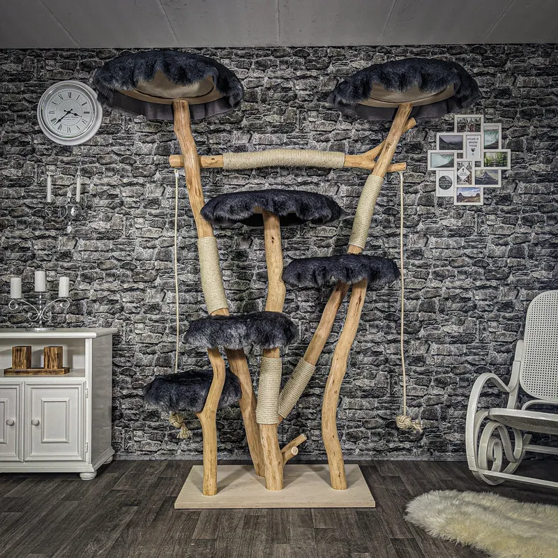 Naturkratzbaum 2216 Kratzbaum Natur Holz Design 205 cm hoch