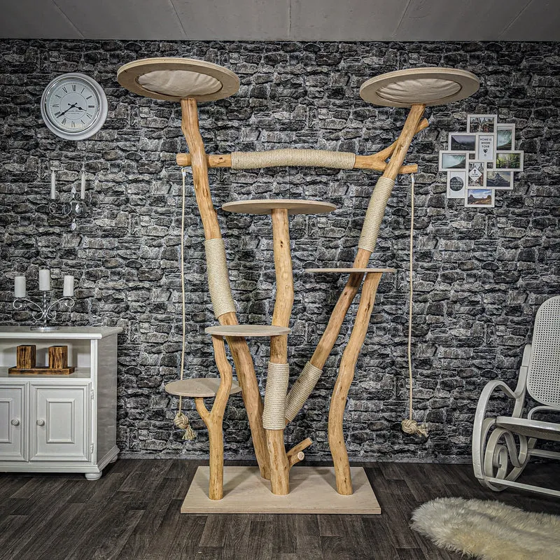 Naturkratzbaum 2216 Kratzbaum Natur Holz Design 205 cm hoch
