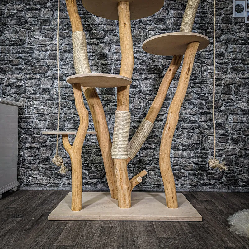 Naturkratzbaum 2216 Kratzbaum Natur Holz Design 205 cm hoch
