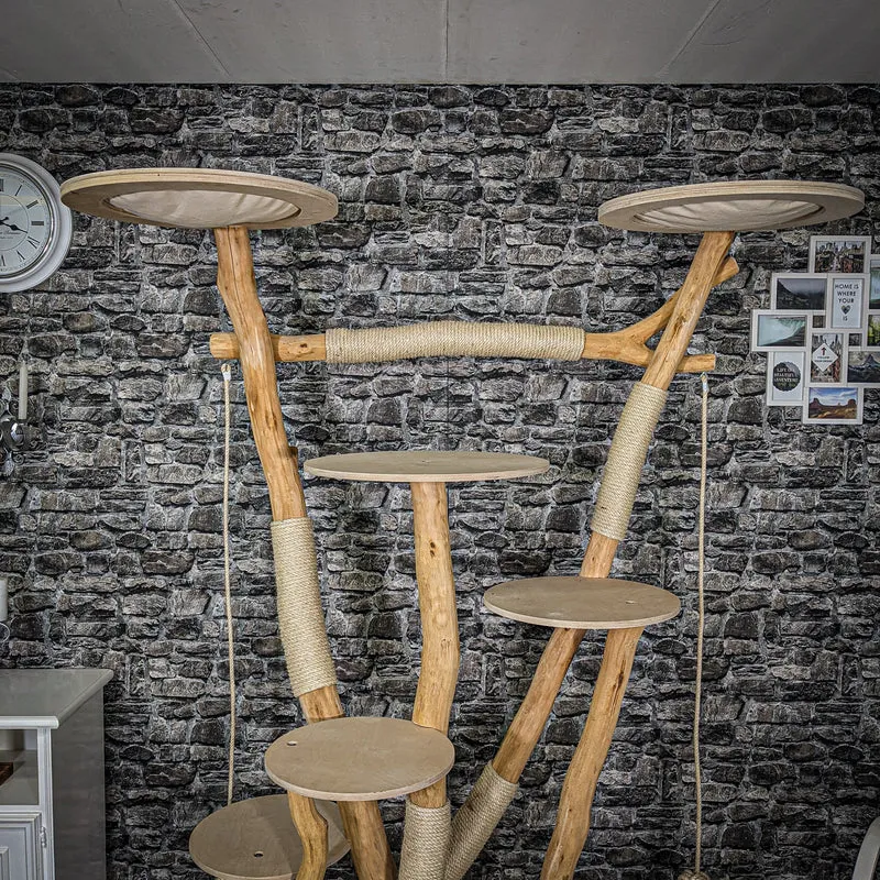 Naturkratzbaum 2216 Kratzbaum Natur Holz Design 205 cm hoch