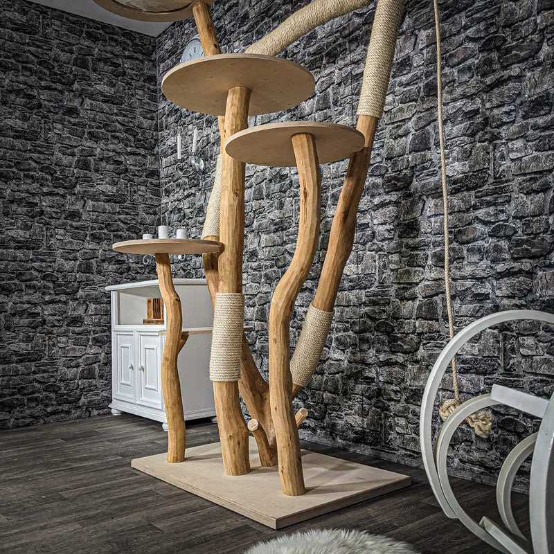 Naturkratzbaum 2216 Kratzbaum Natur Holz Design 205 cm hoch