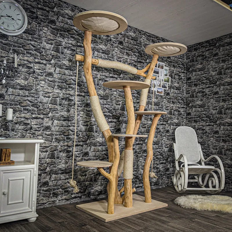 Naturkratzbaum 2216 Kratzbaum Natur Holz Design 205 cm hoch