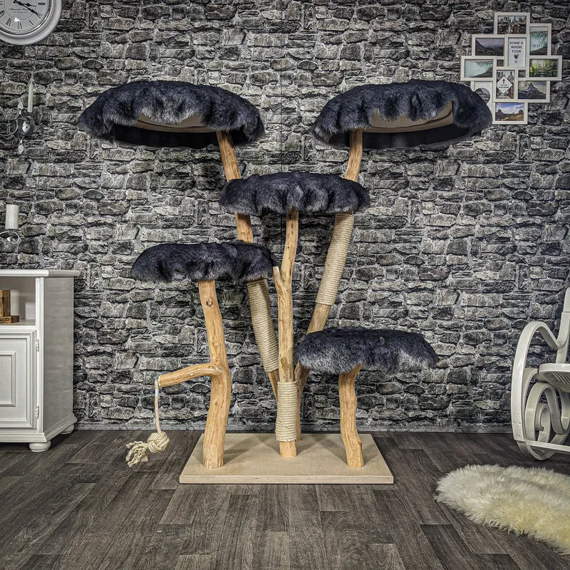 Naturkratzbaum 2215 Kratzbaum Natur Holz Design 145 cm hoch
