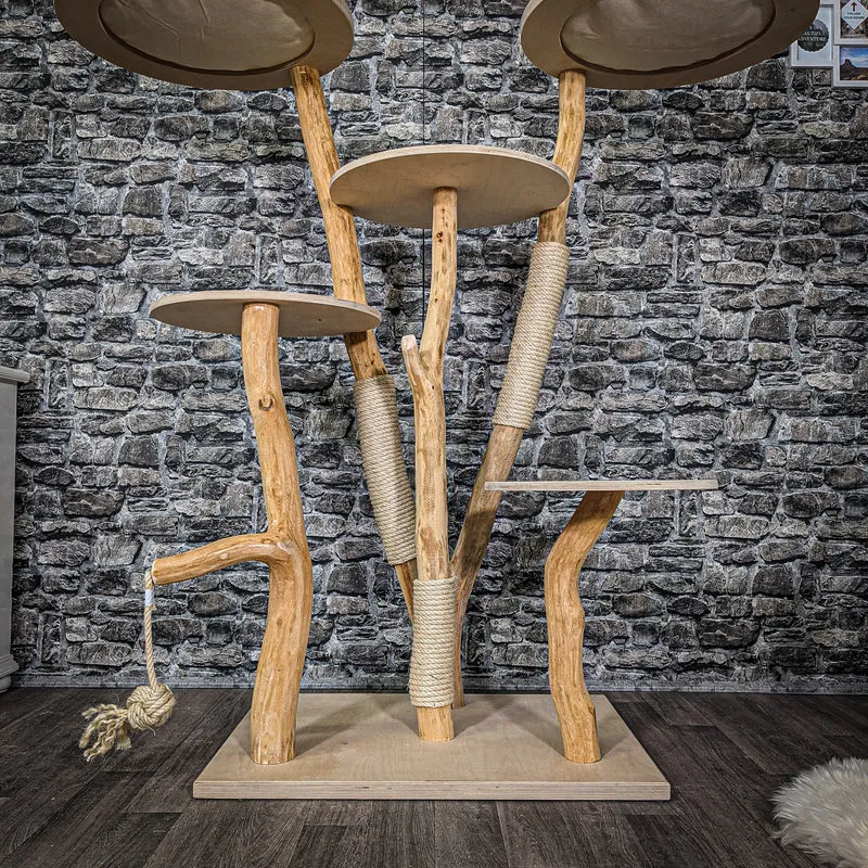 Naturkratzbaum 2215 Kratzbaum Natur Holz Design 145 cm hoch