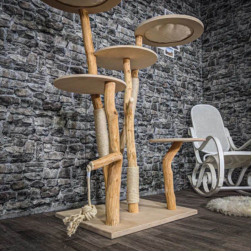 Naturkratzbaum 2215 Kratzbaum Natur Holz Design 145 cm hoch