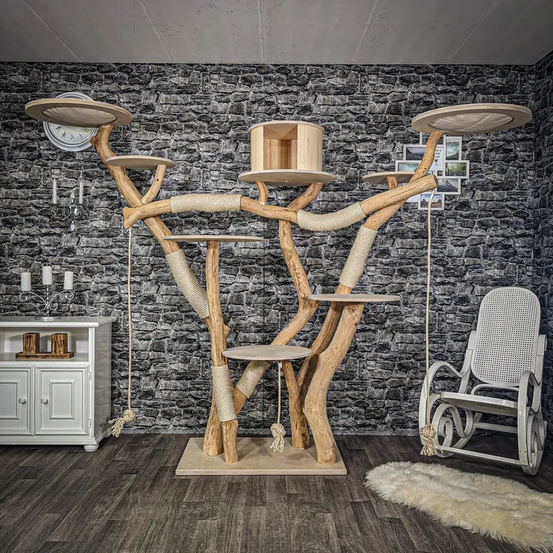 Naturkratzbaum 2214 Kratzbaum Natur Holz Design 205 cm hoch