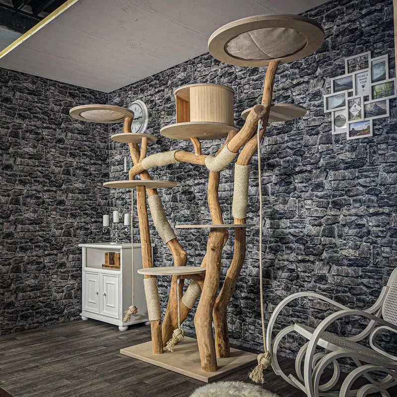 Naturkratzbaum 2214 Kratzbaum Natur Holz Design 205 cm hoch