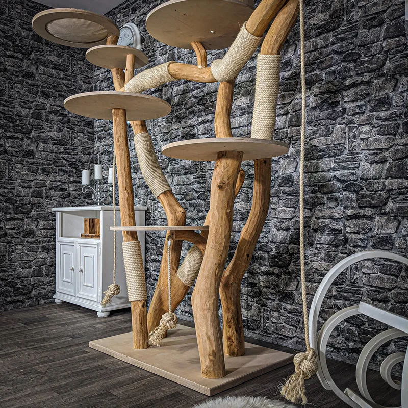 Naturkratzbaum 2214 Kratzbaum Natur Holz Design 205 cm hoch
