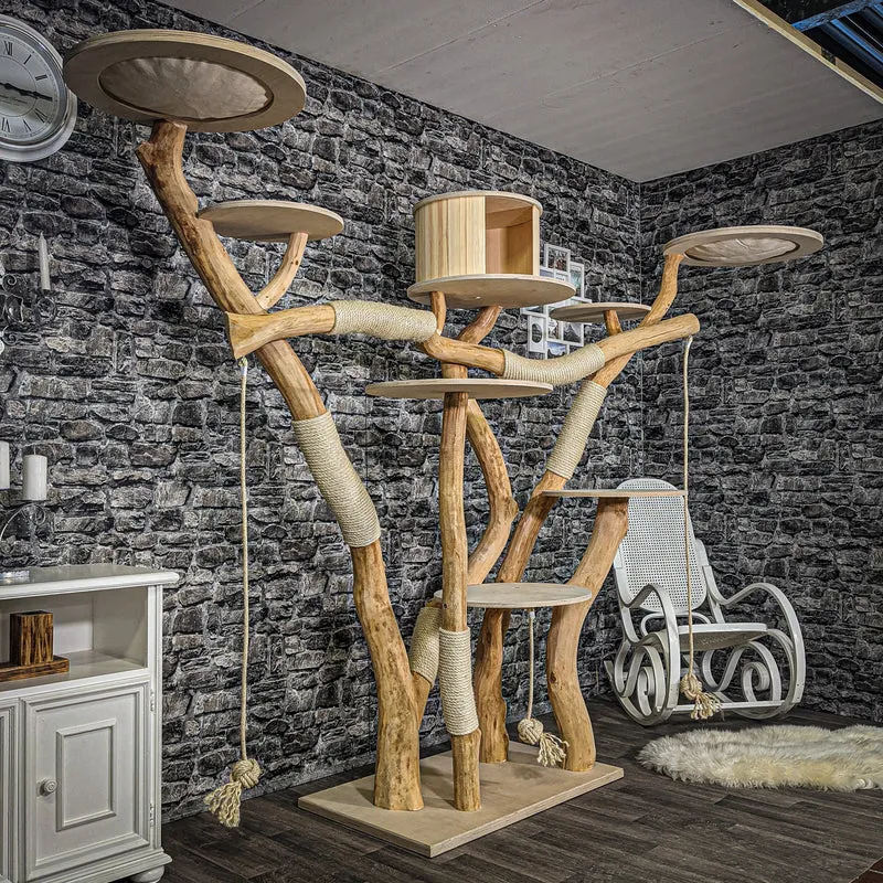 Naturkratzbaum 2214 Kratzbaum Natur Holz Design 205 cm hoch