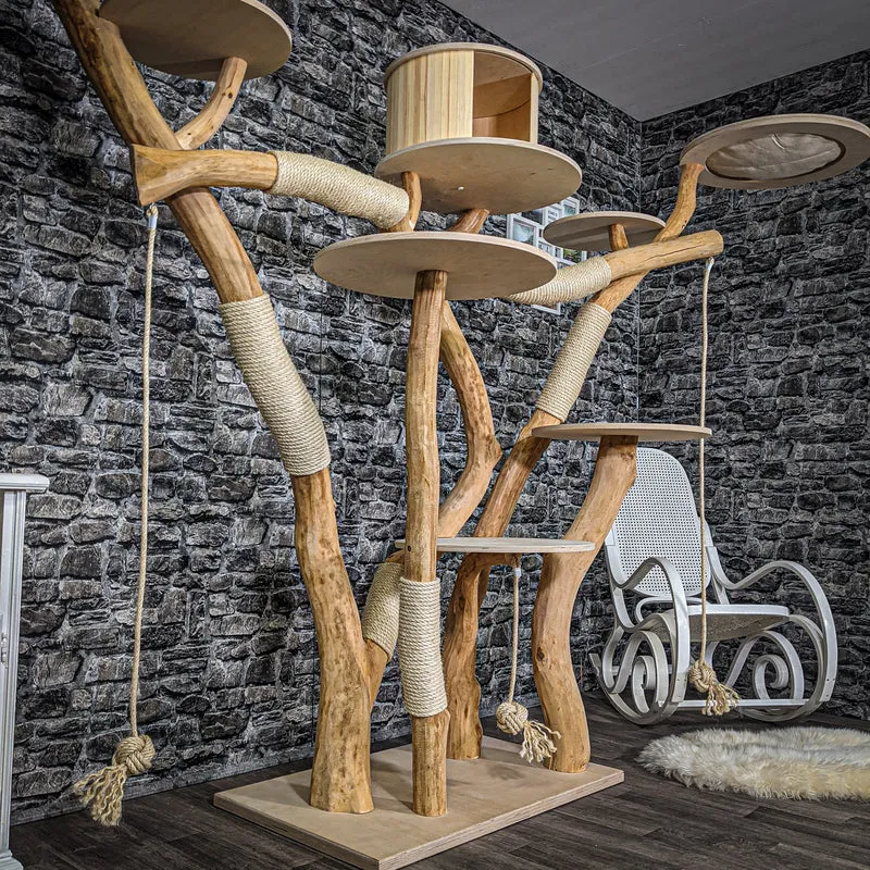 Naturkratzbaum 2214 Kratzbaum Natur Holz Design 205 cm hoch