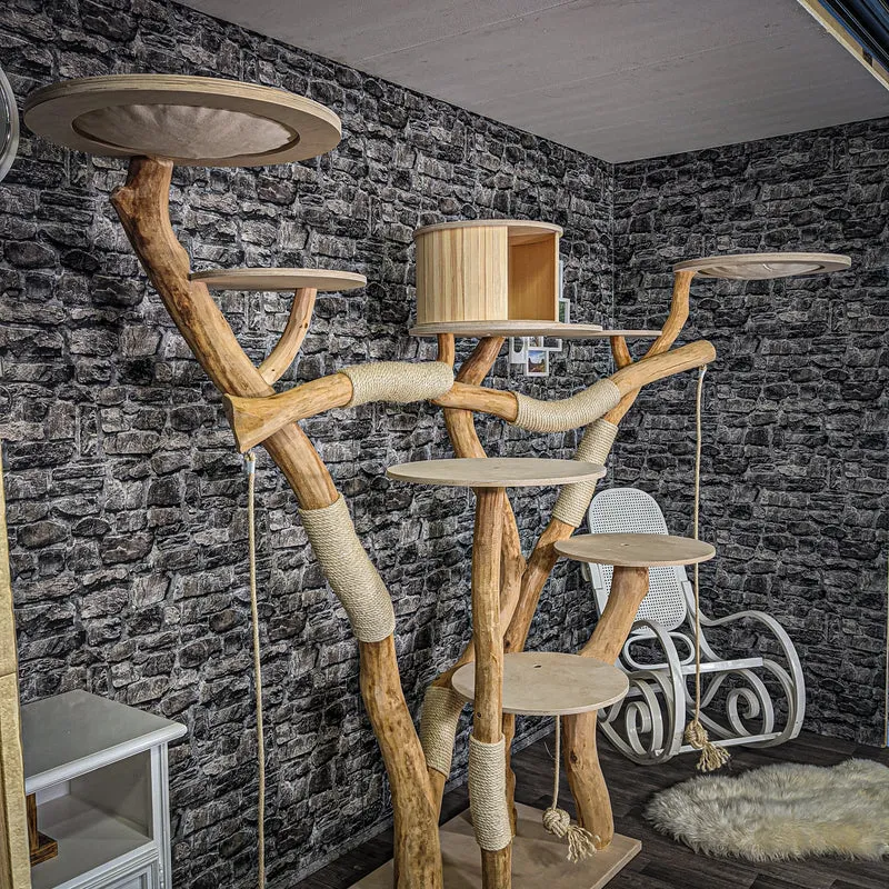 Naturkratzbaum 2214 Kratzbaum Natur Holz Design 205 cm hoch