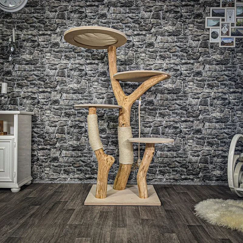 Naturkratzbaum 2213 Kratzbaum Natur Holz Design 175 cm hoch