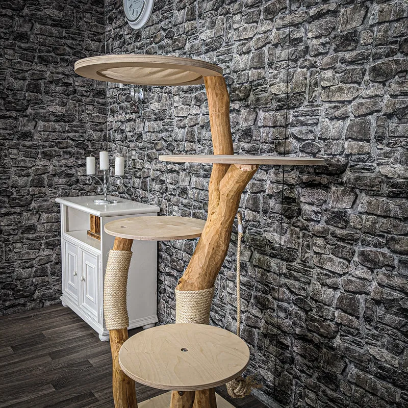 Naturkratzbaum 2213 Kratzbaum Natur Holz Design 175 cm hoch