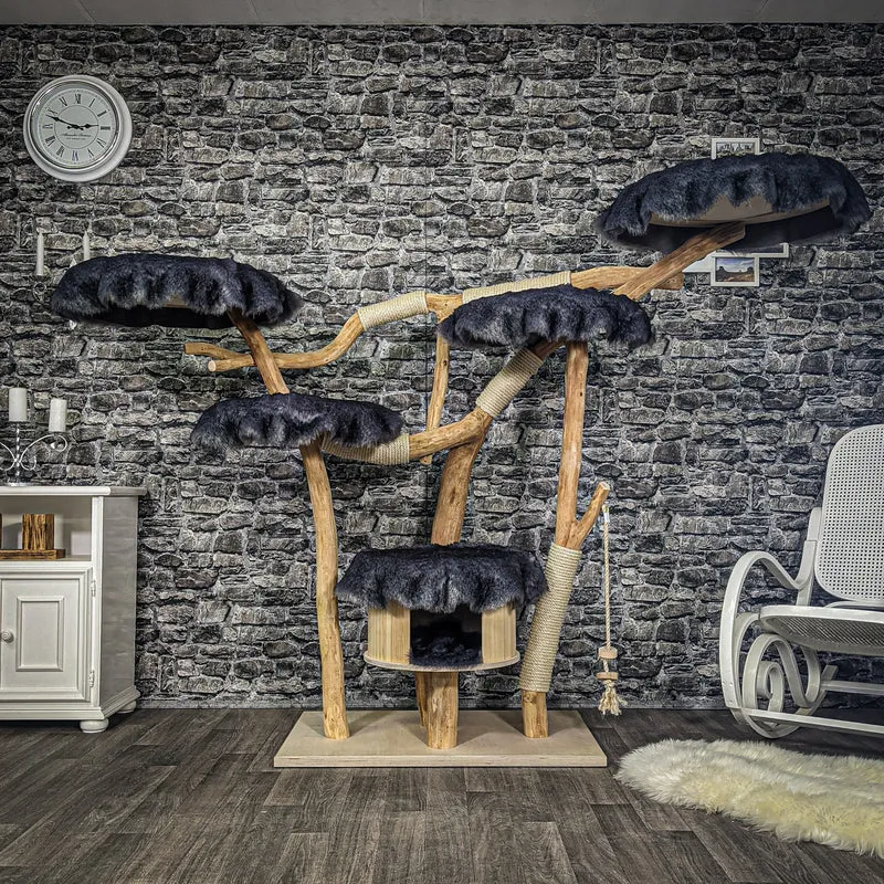 Naturkratzbaum 2212 Kratzbaum Natur Holz Design 160 cm hoch