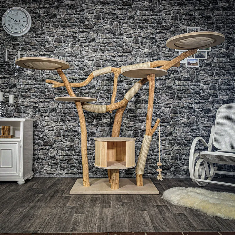 Naturkratzbaum 2212 Kratzbaum Natur Holz Design 160 cm hoch