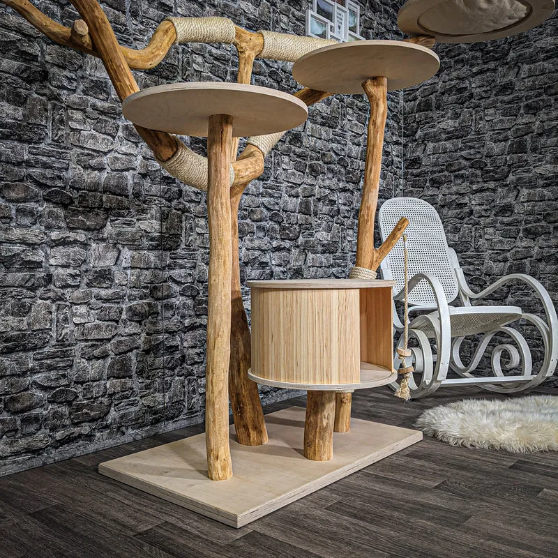 Naturkratzbaum 2212 Kratzbaum Natur Holz Design 160 cm hoch
