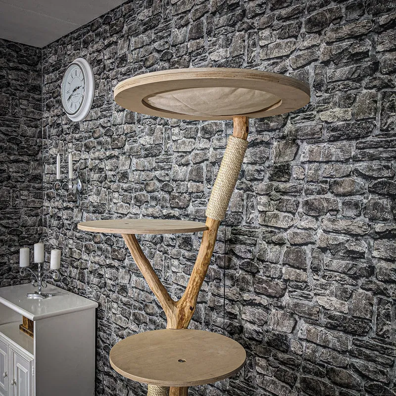 Naturkratzbaum 2211 Kratzbaum Natur Holz Design 175 cm hoch