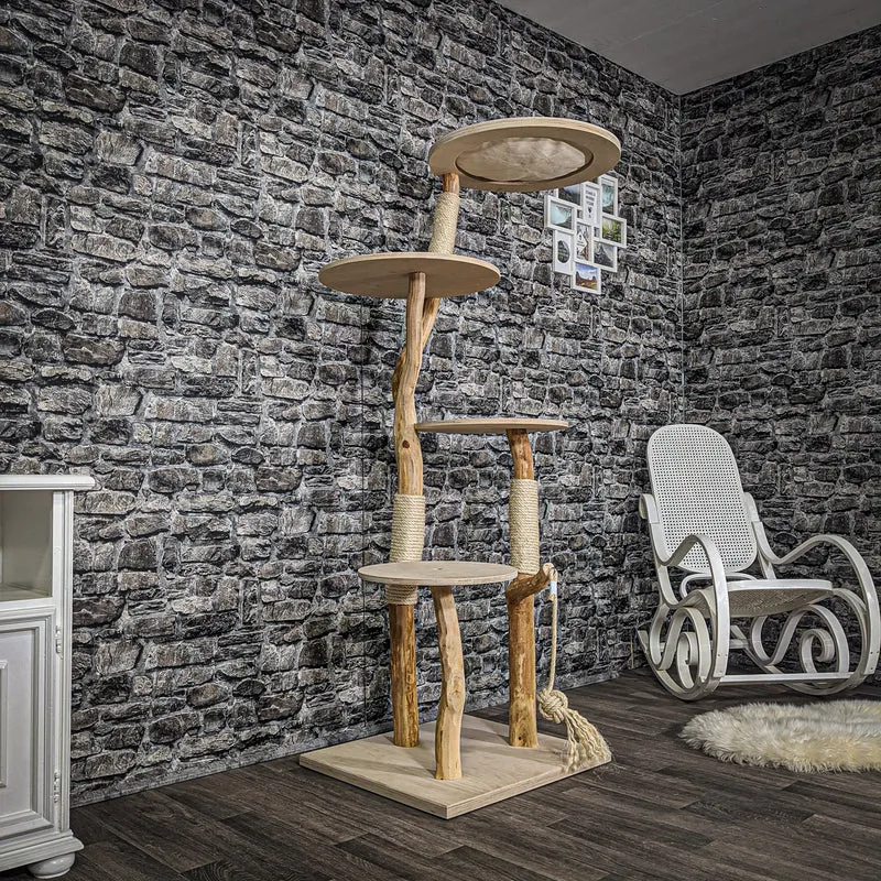 Naturkratzbaum 2211 Kratzbaum Natur Holz Design 175 cm hoch